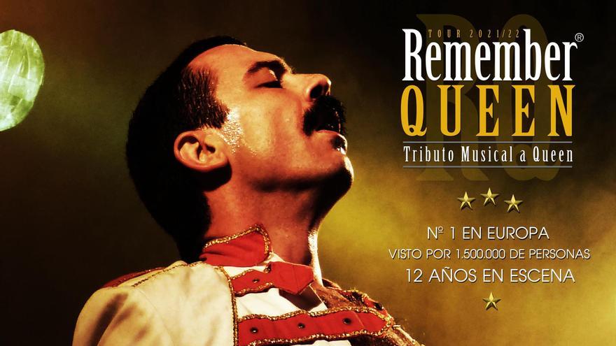 Cartel promocional del espectáculo de Queen.