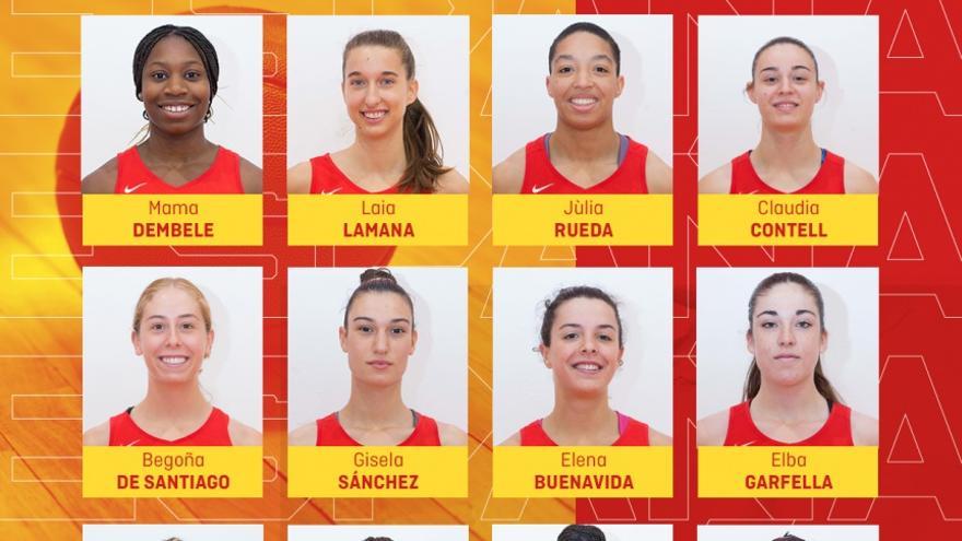 Noa Morro, Elena Buenavida, Laia Lamana y Claudia Contell, en la lista para el Europeo U20F