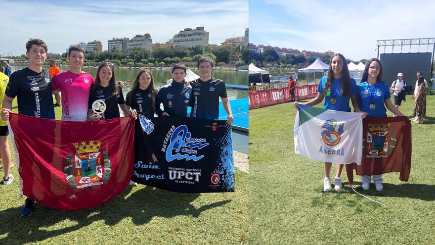 Seis medallas para la natación regional en el Nacional de aguas abiertas