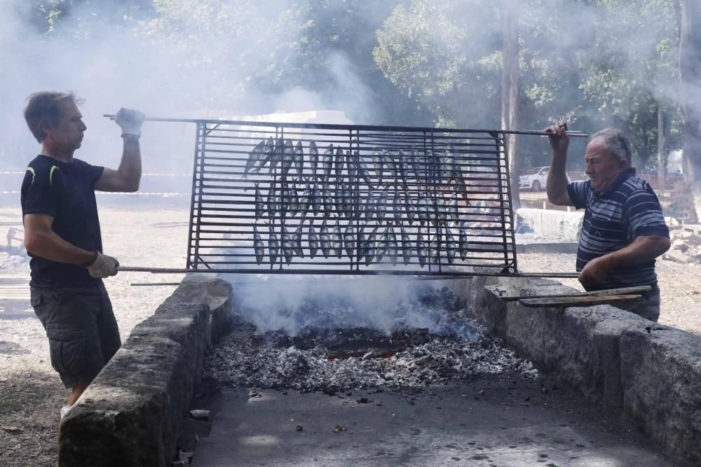 Churrasco, mejillones, sardinas y pulpo hasta empacharse en el parque forestal de Candeán.