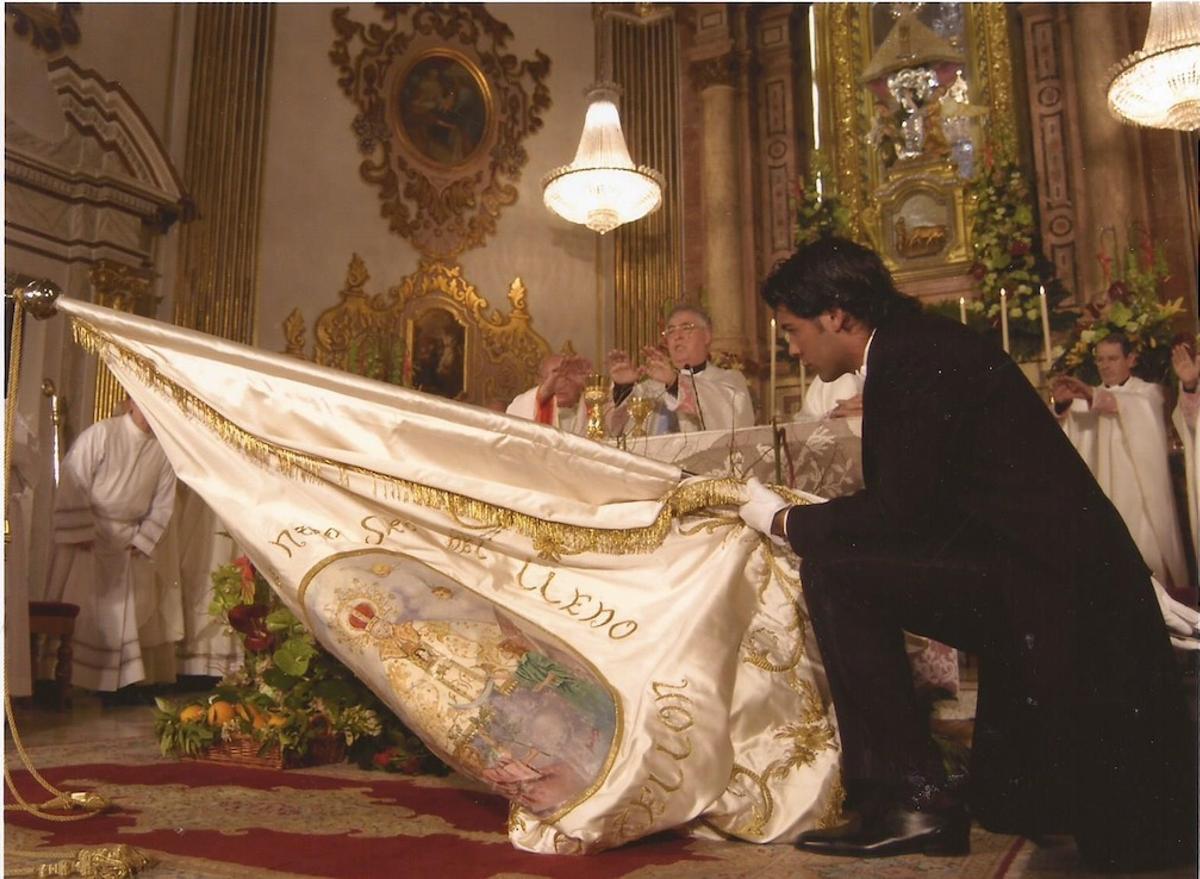 El castellonense, en su cargo de clavario de la Virgen del Lledó.