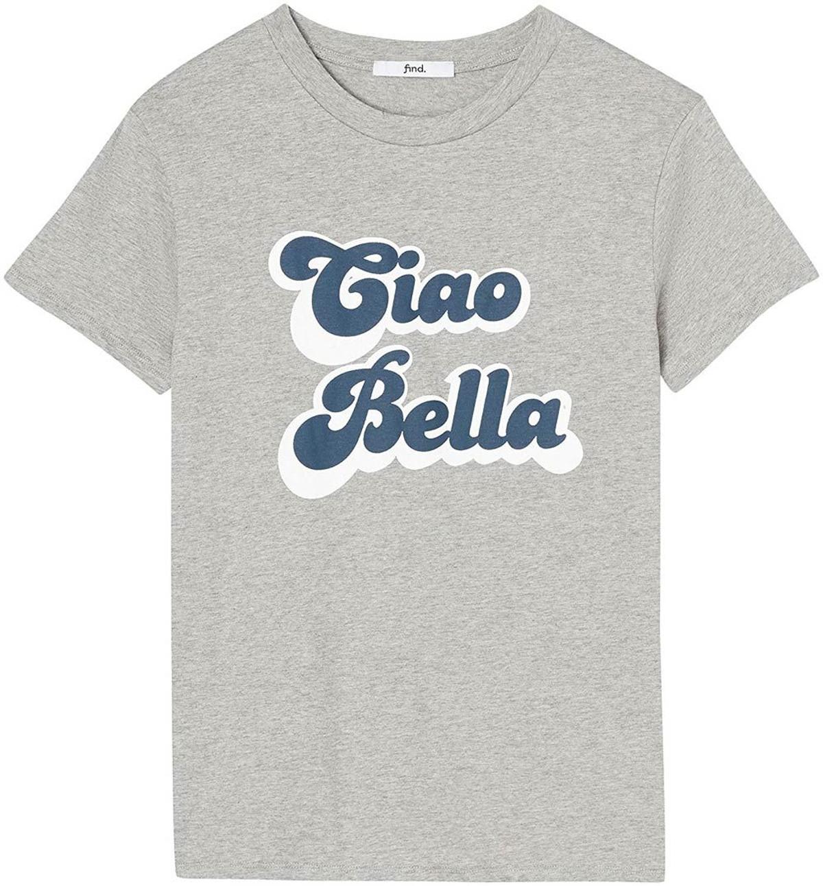 Camiseta con mensaje 'Ciao Bella' de find. (Precio: 14 euros)