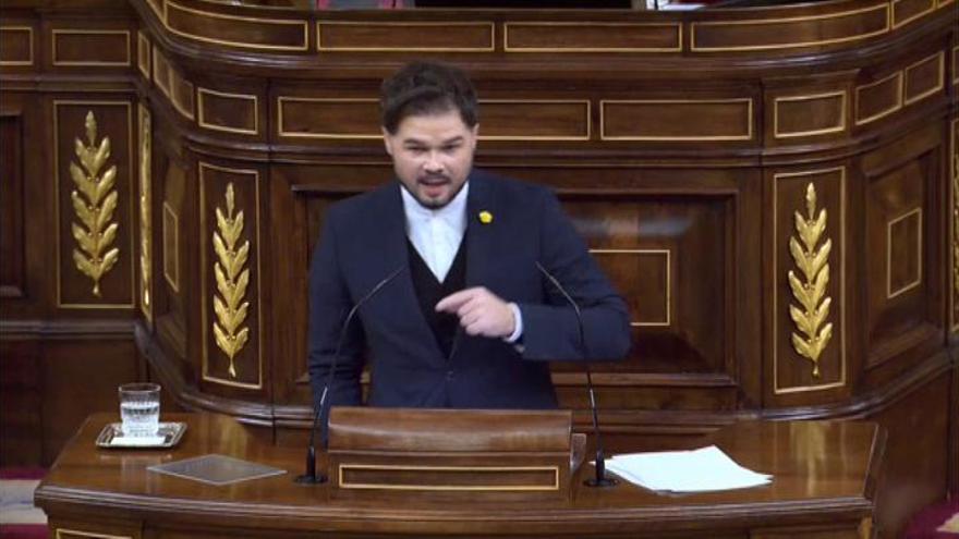 Rufián: "Afirmar que se pueden acordar los presupuestos con Cs y ERC es mentir a sabiendas"