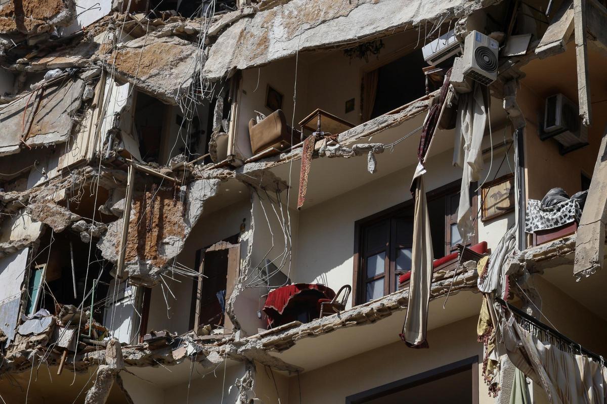 Edificios libaneses destruidos por los ataques israelíes.