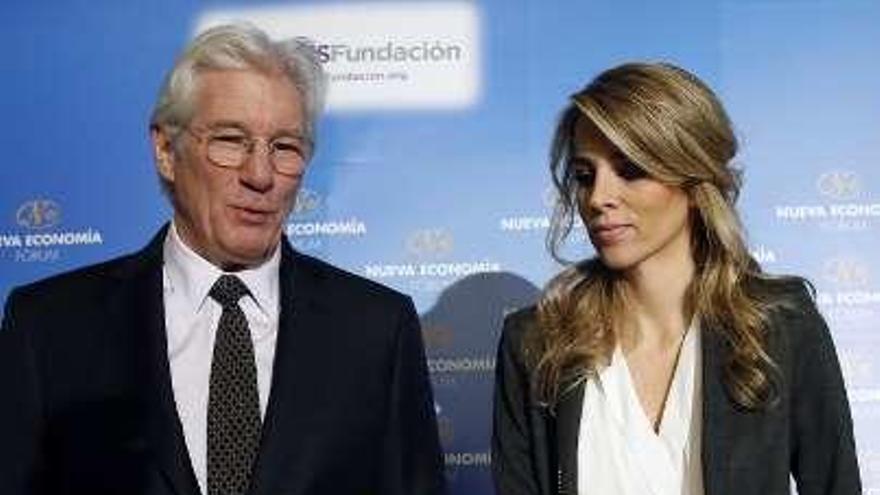 Gere y Silva, en una aparición pública.