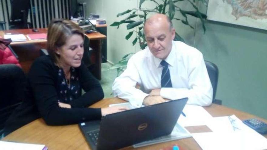 Sandra Cuesta y José María Pertierra, en Oviedo.