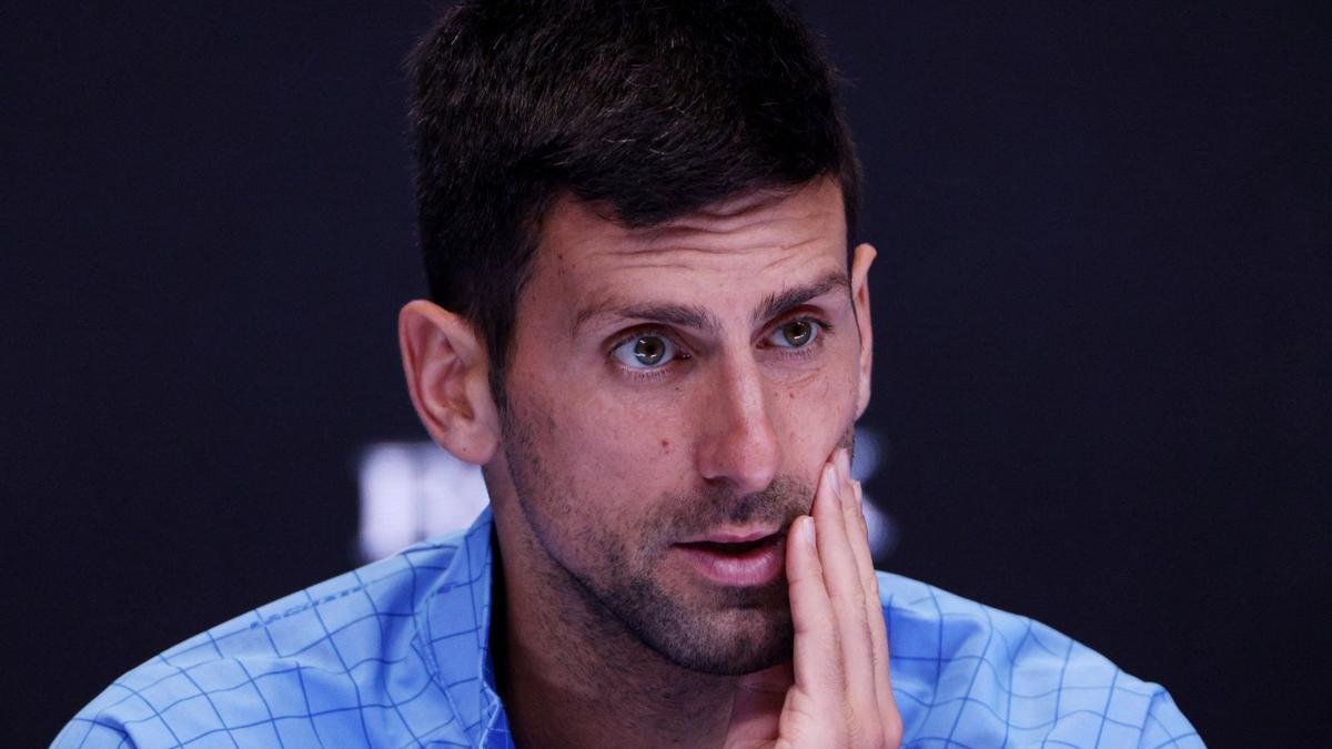 Novak Djokovic, en la rueda de prensa tras ganar a De Miñaur