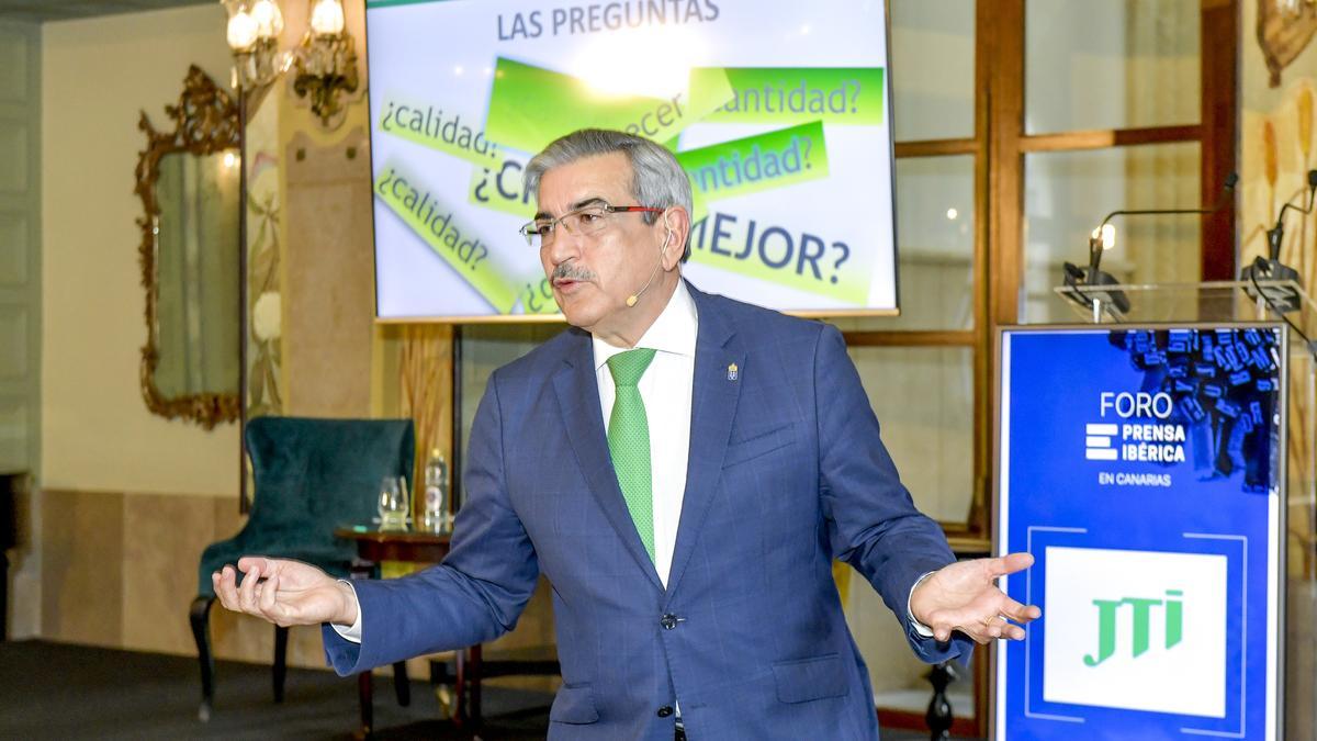 Román Rodríguez interviene en el Foro Prensa Ibérica con la conferencia 'Capaces de un futuro mejor'