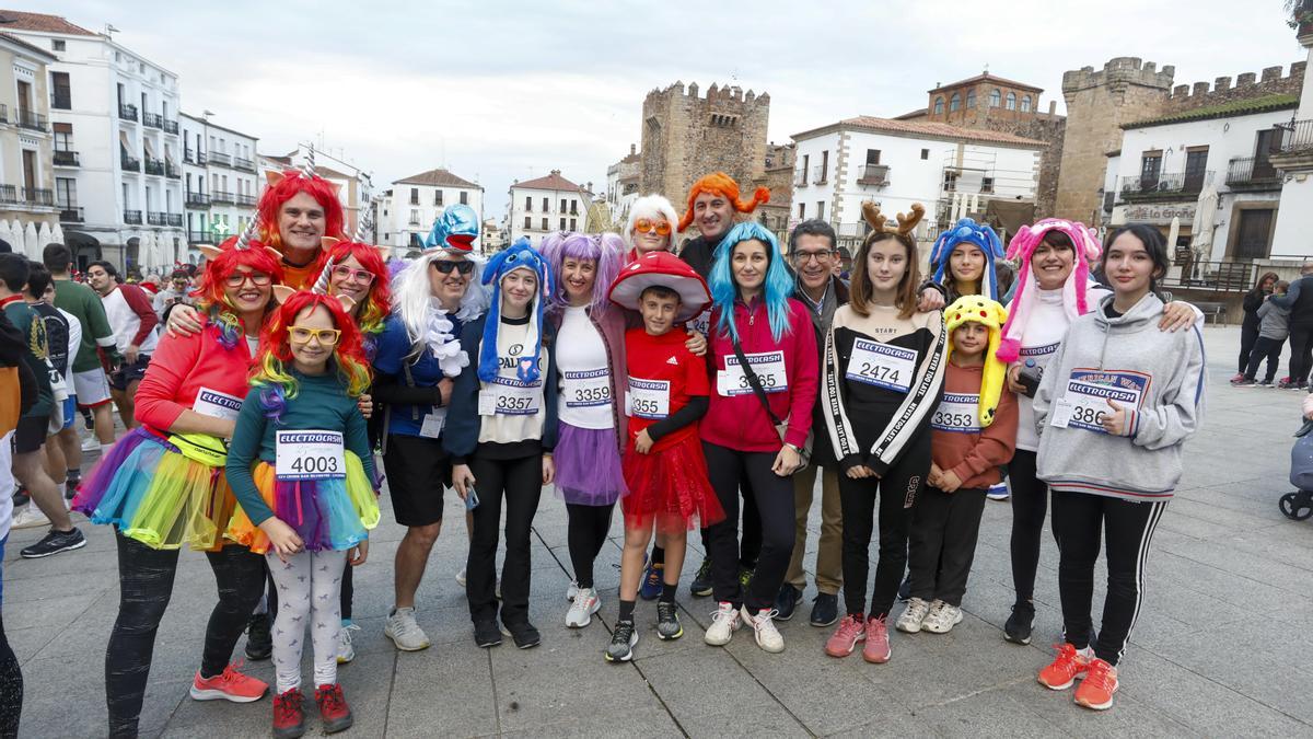 Participantes en la carrera de San Silvestre en Cáceres.