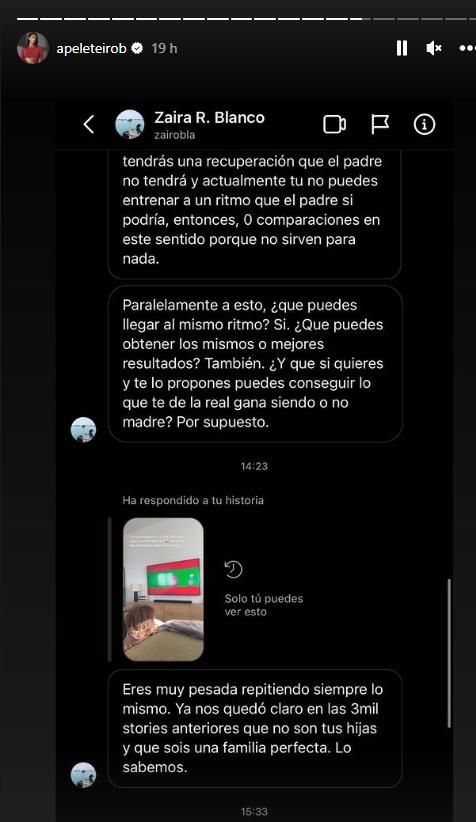 Ana Peleteiro comparte los mensajes de una seguidora