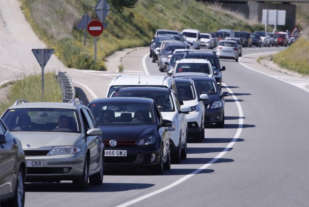 Retencions a les vies gironines que porten a la Costa Brava