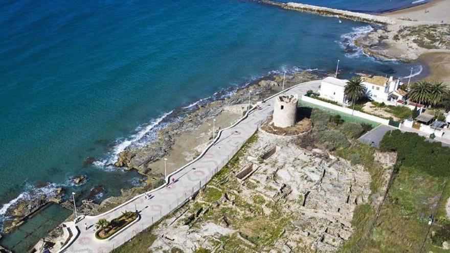 Vista aérea dels banys de la Reina en Calp