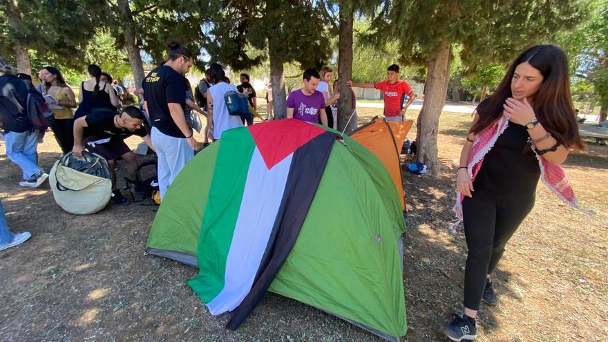 Estudiantes de la UIB acampan contra la ocupación israelí en Gaza