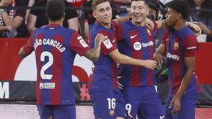 El 1x1 del Barça ante el Sevilla al descanso