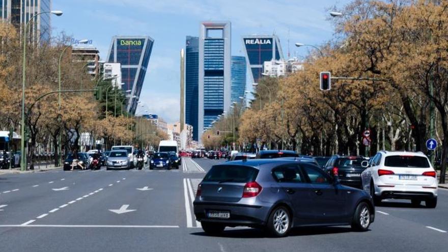 Una imagen de una de la calle de la Castellana, Madrid.