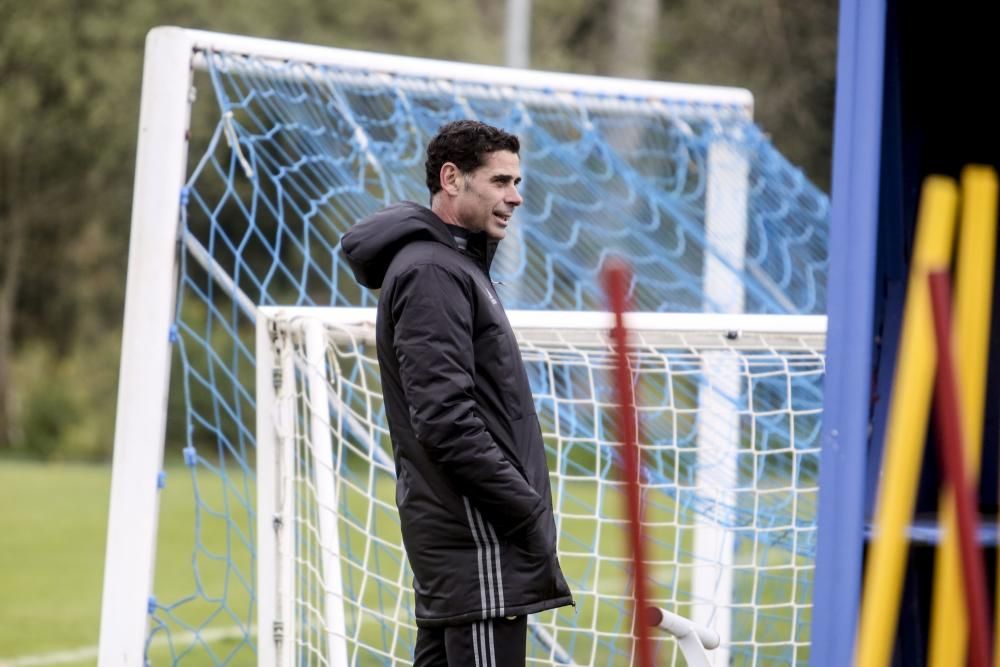 Entrenamiento del Real Oviedo en El Requexón