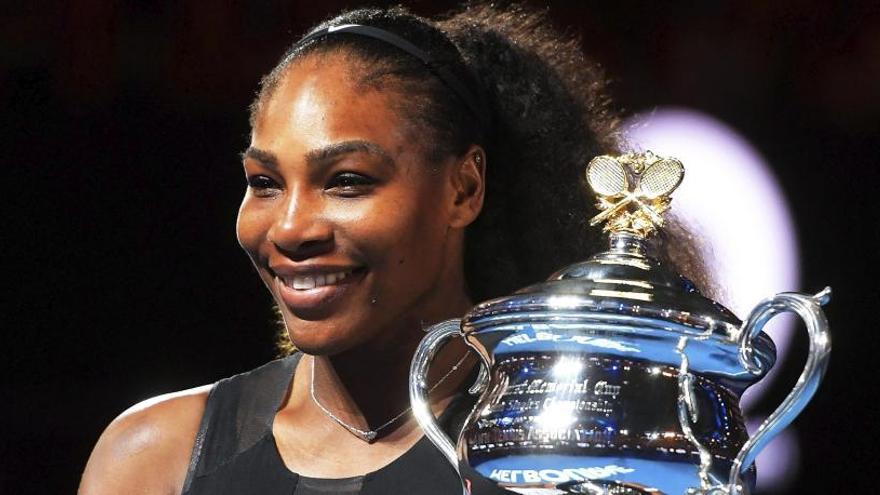 Serena Williams tras ganar en Australia
