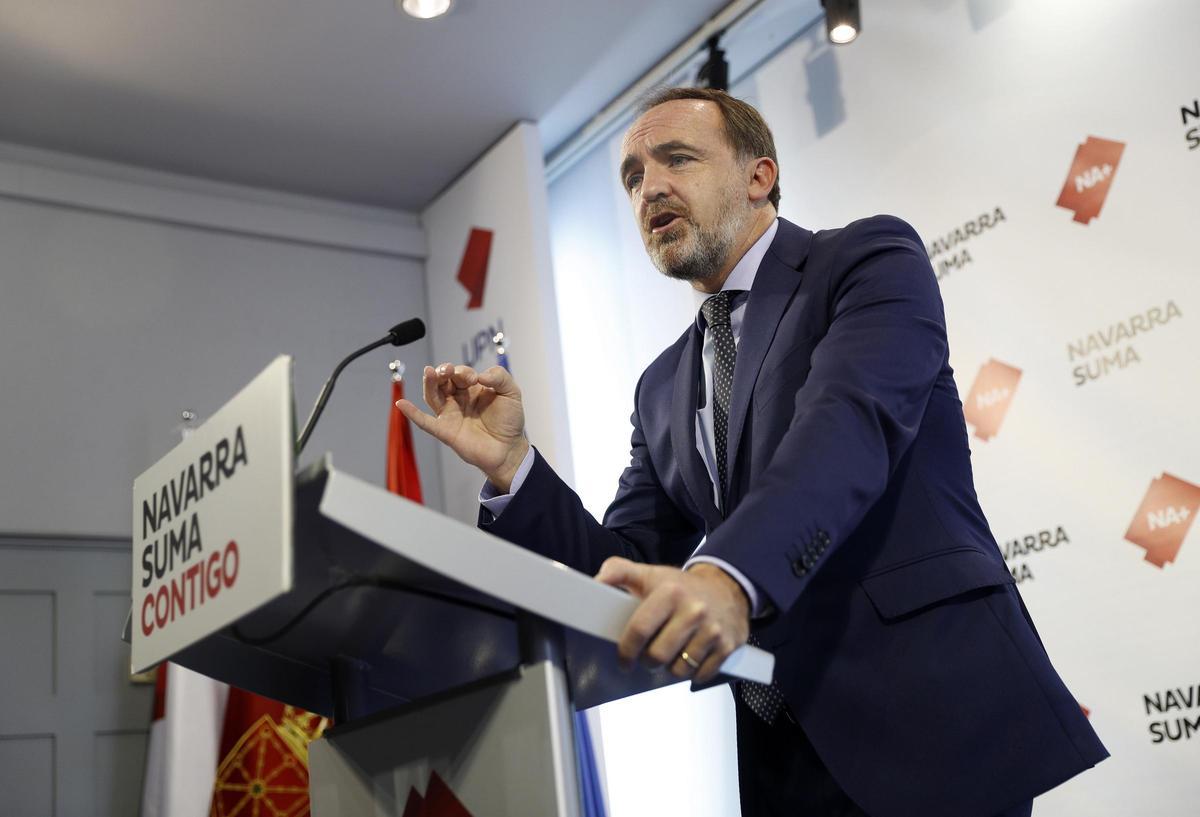 El portavoz parlamentario de Navarra Suma, Javier Esparza.