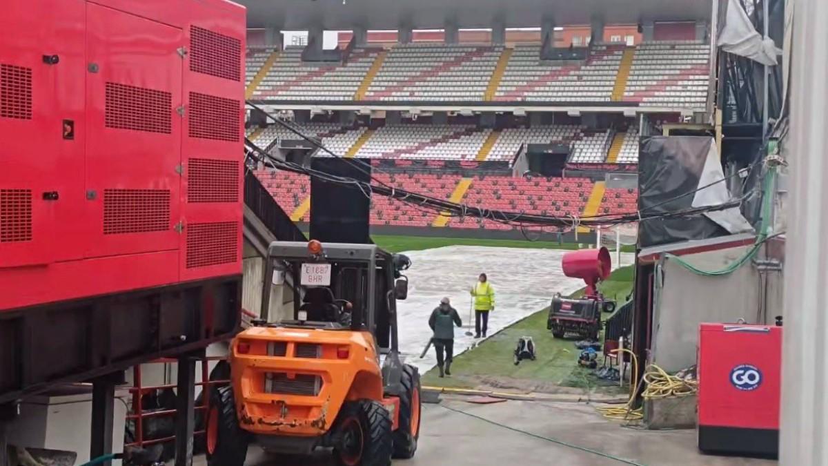 Los trabajos del Rayo sobre el campo de Vallecas