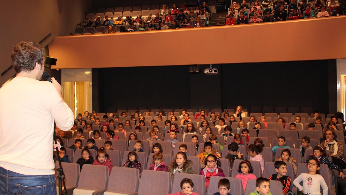 Alumnos durante la edición de 2019 de la sección Cine y Escuela, en Mérida.