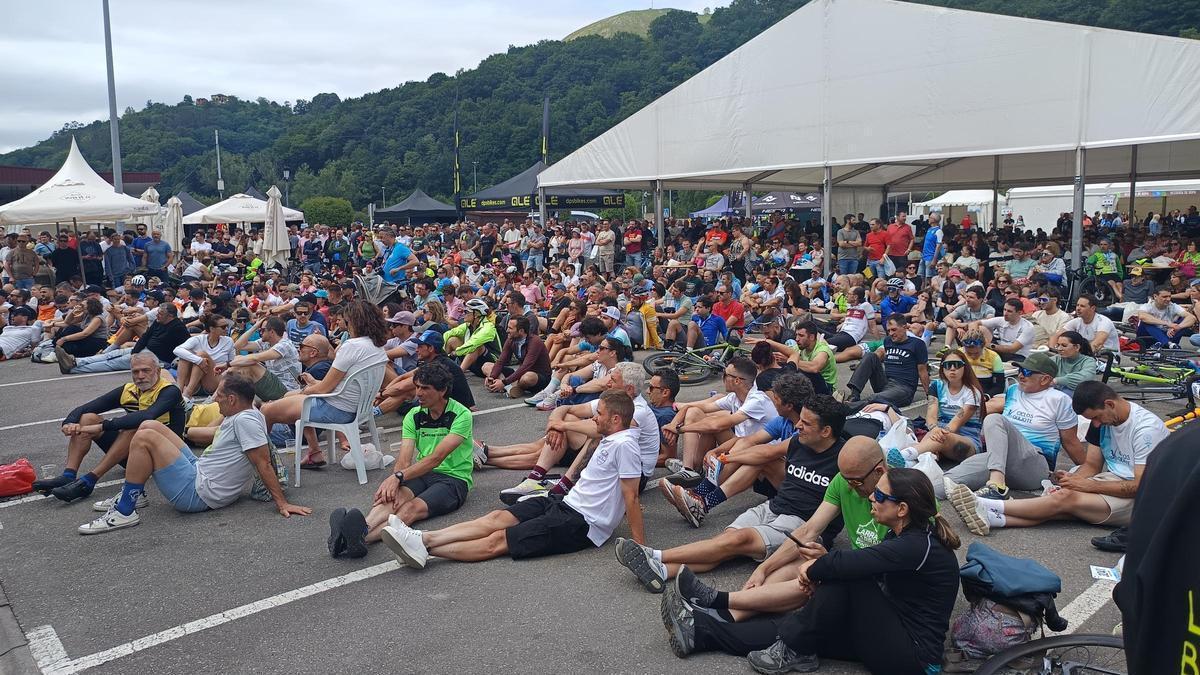 Algunos de los participantes en la prueba cicloturista.