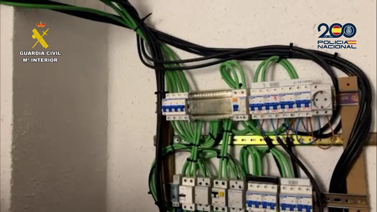 Las instalaciones tenían enganches ilegales a la red eléctrica