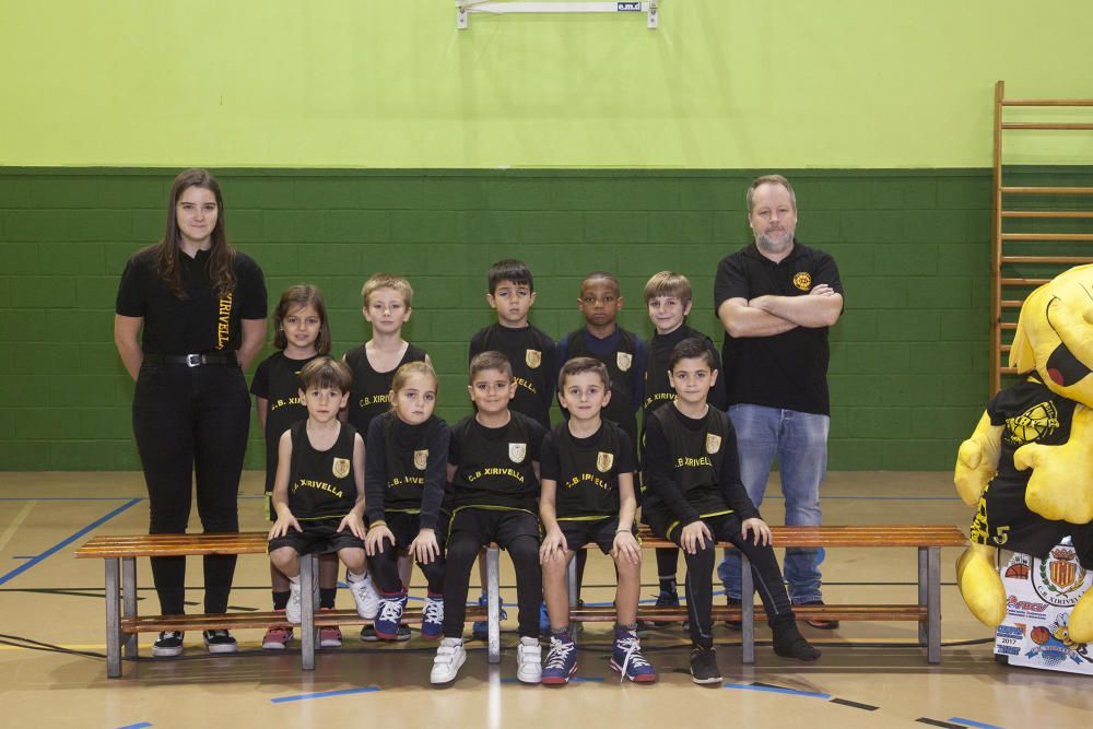 Equipos del club de baloncesto de Xirivella.