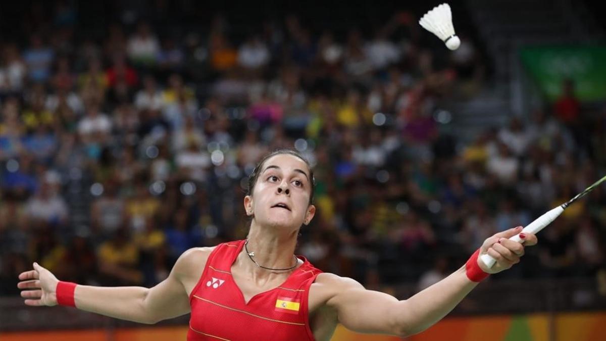 Carolina Martín, en una acción del partido de cuartos de final.