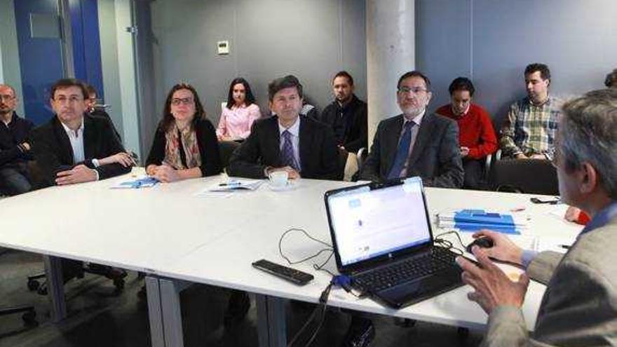 El alcalde y el rector de la UJI, ayer en el Espaitec.