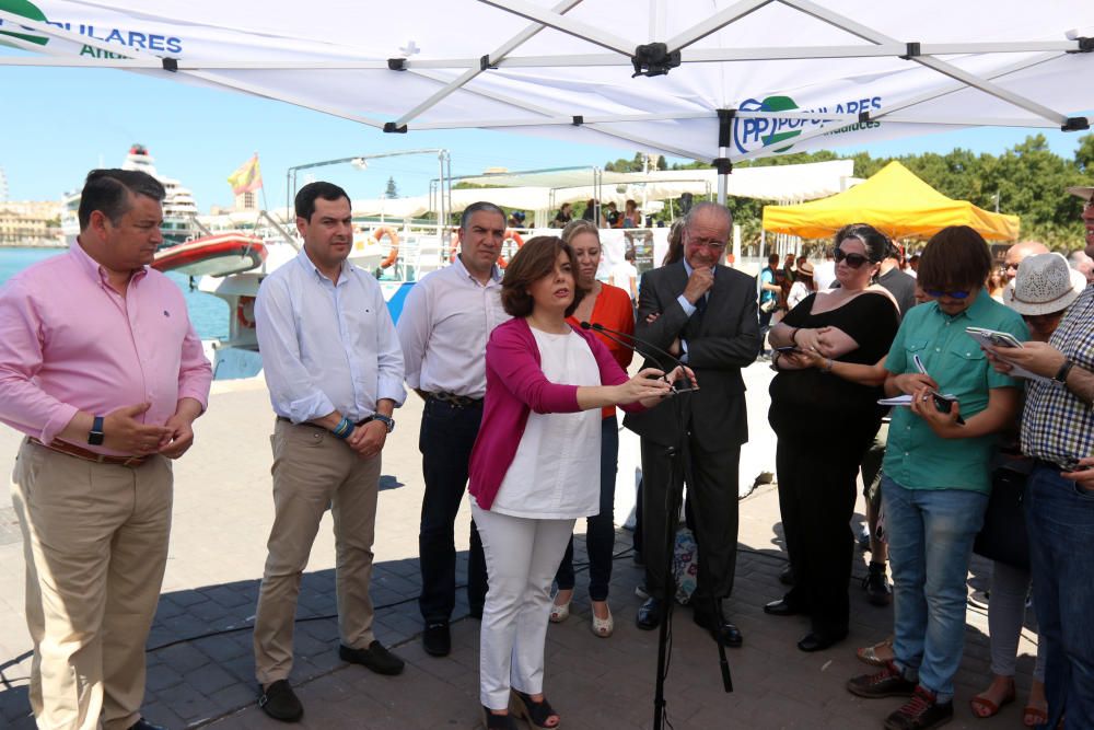 Sáenz de Santamaría participa en la suelta de una tortuga en Málaga