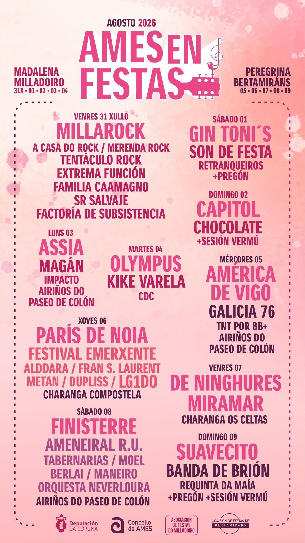 Cartel de Ames en Festas 2026