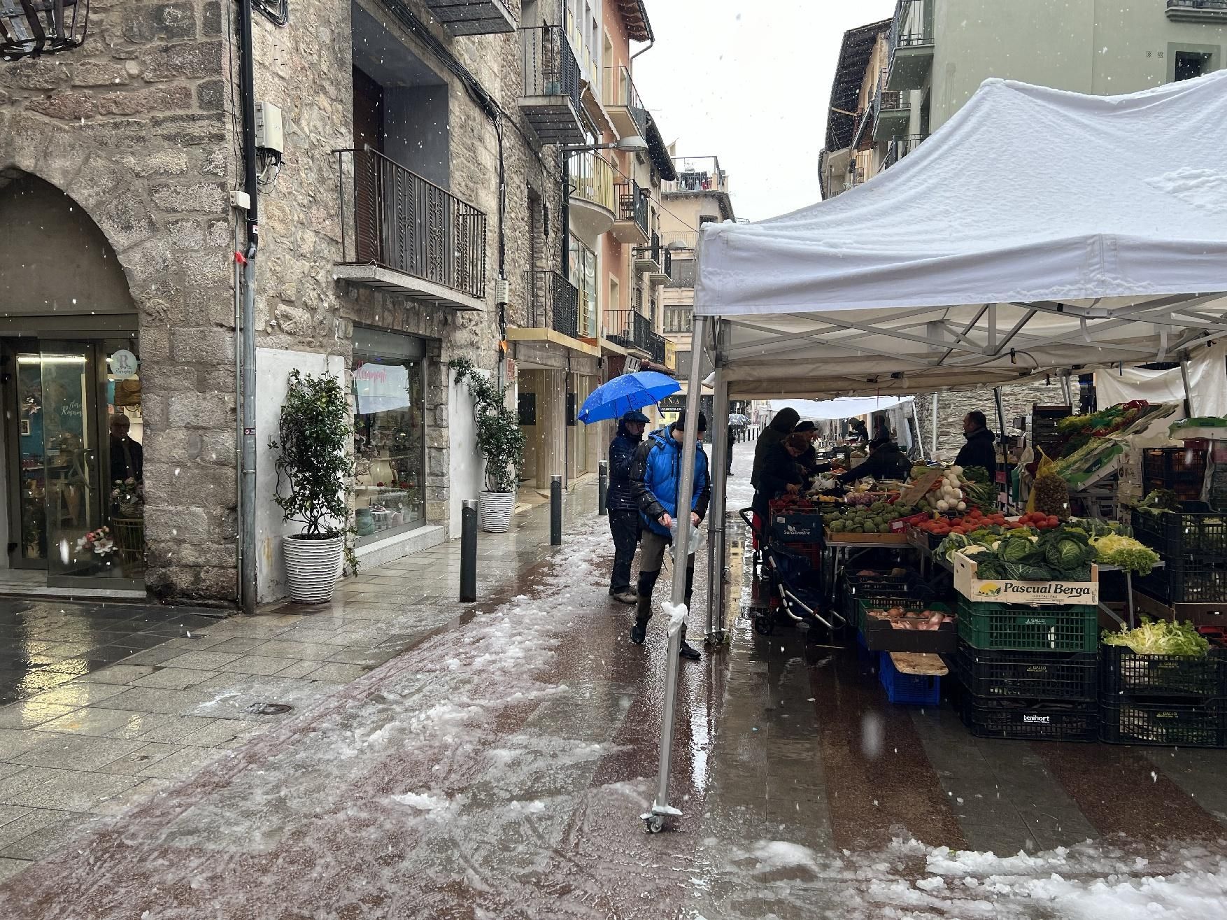 La nevada més important de la temporada emblanquina diferents punts de la Catalunya central