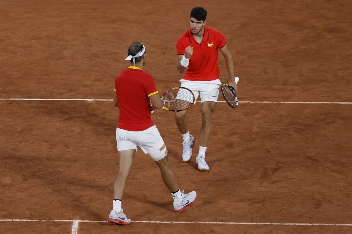 Rafael Nadal y Carlos Alcaraz vs González y Molteni