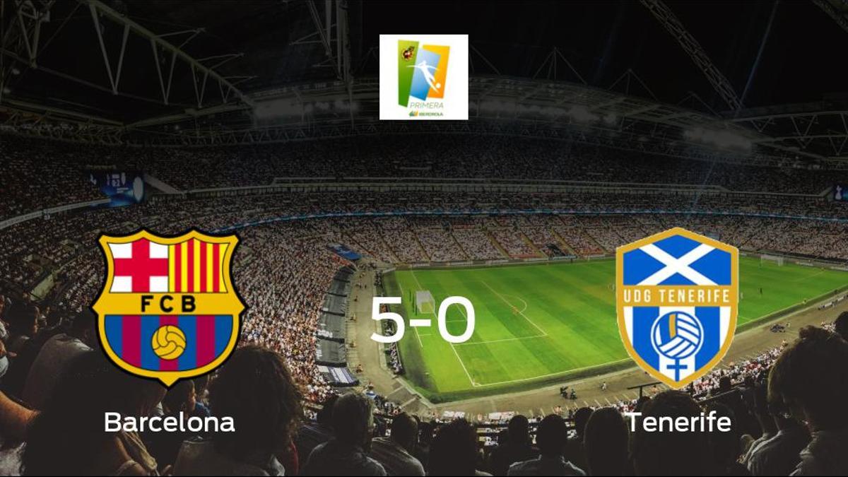 Goleada del Barcelona Femenino por 5-0 frente al Granadilla Tenerife