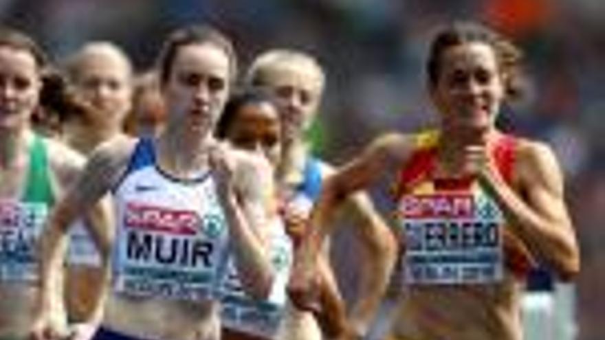 Esther Guerrero, amb la britànica Laura Muir.