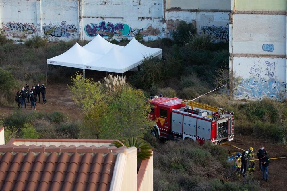 Incendi a una nau abandonada de Badalona