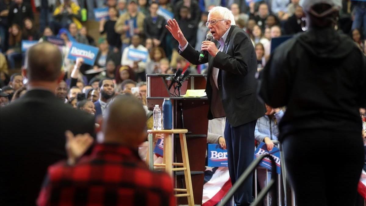 Sanders, durante un mitin electoral en Winston-Salem, North Carolina.