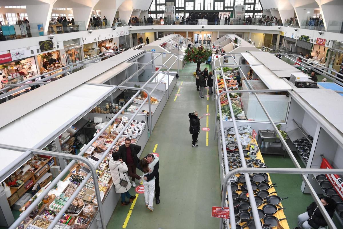 Vista cenital del mercado de San Agustín.