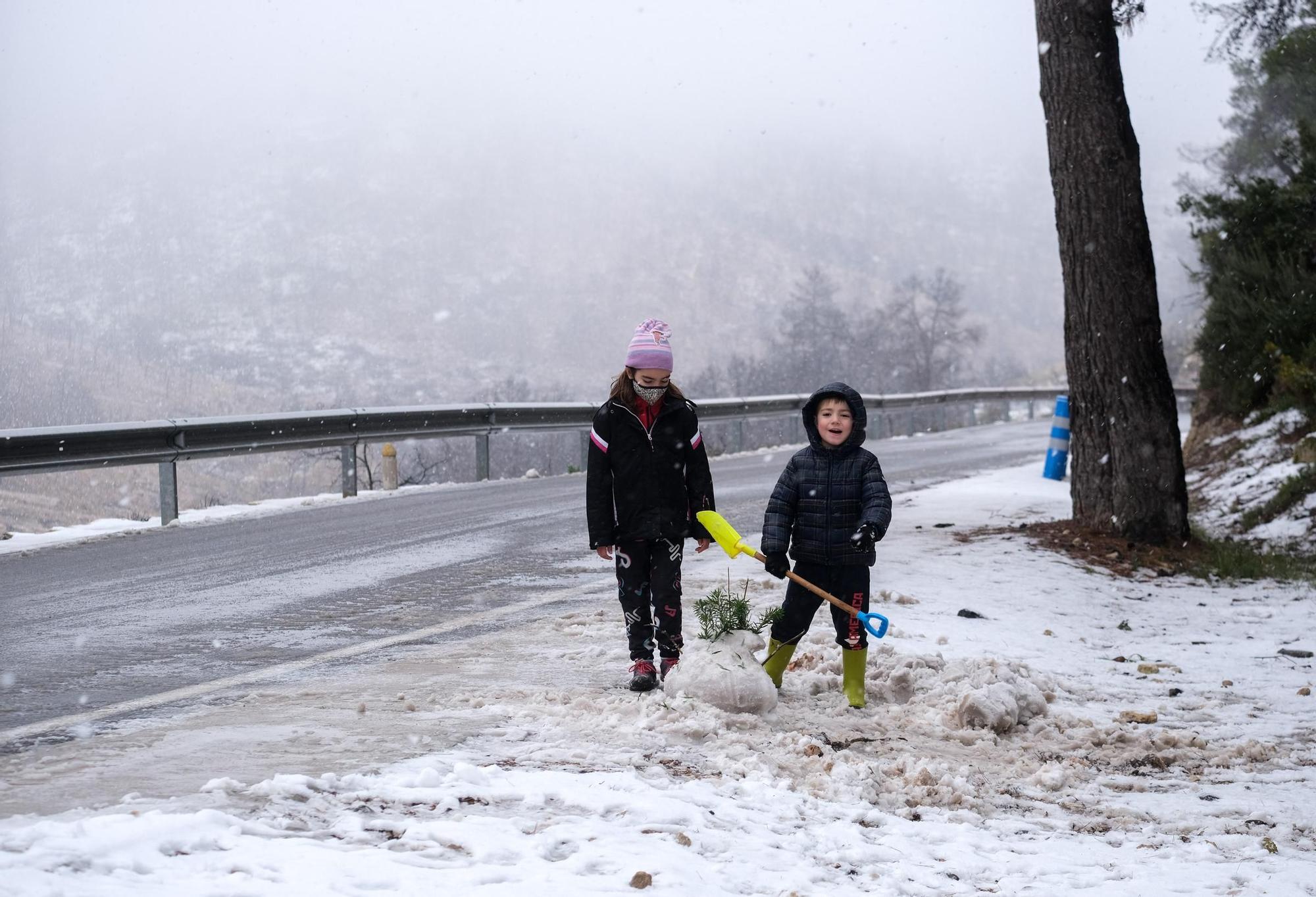 Nevada en el Alto Vinalopó