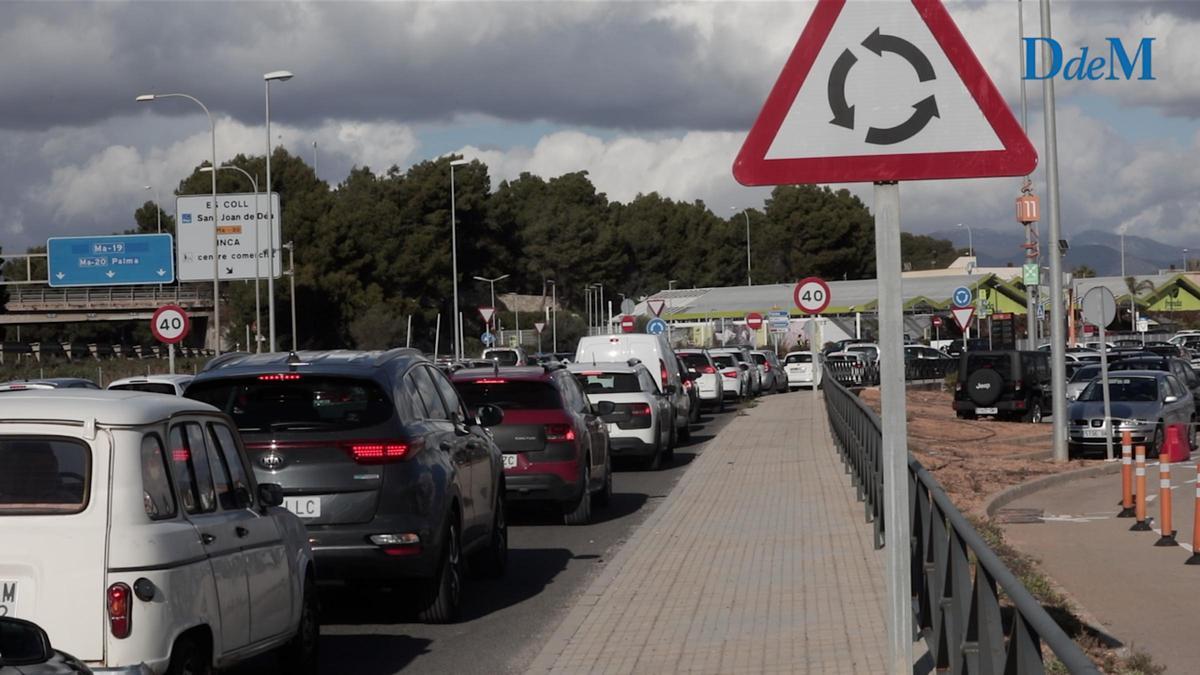 Así era el caos para entrar a FAN Mallorca