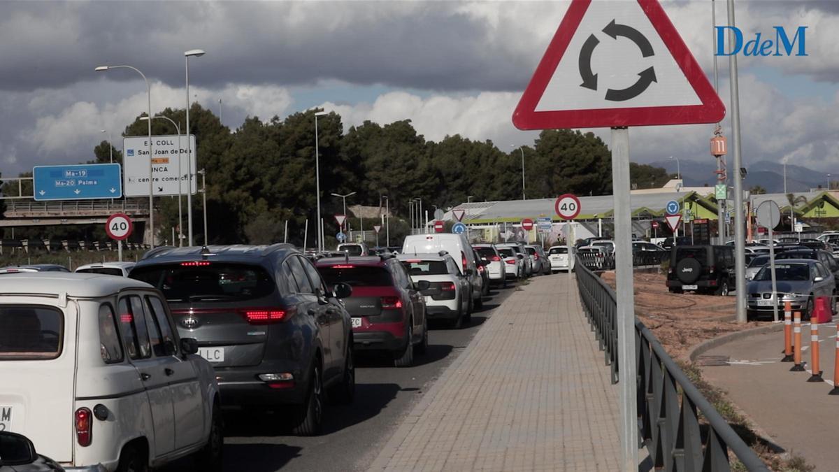 Imagen de archivo de la saturación de uno de los accesos al Fan Mallorca Shopping.