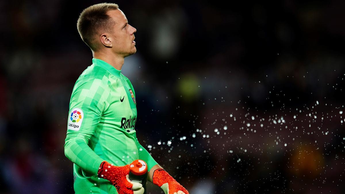 Ter Stegen, durante un partido del Barça