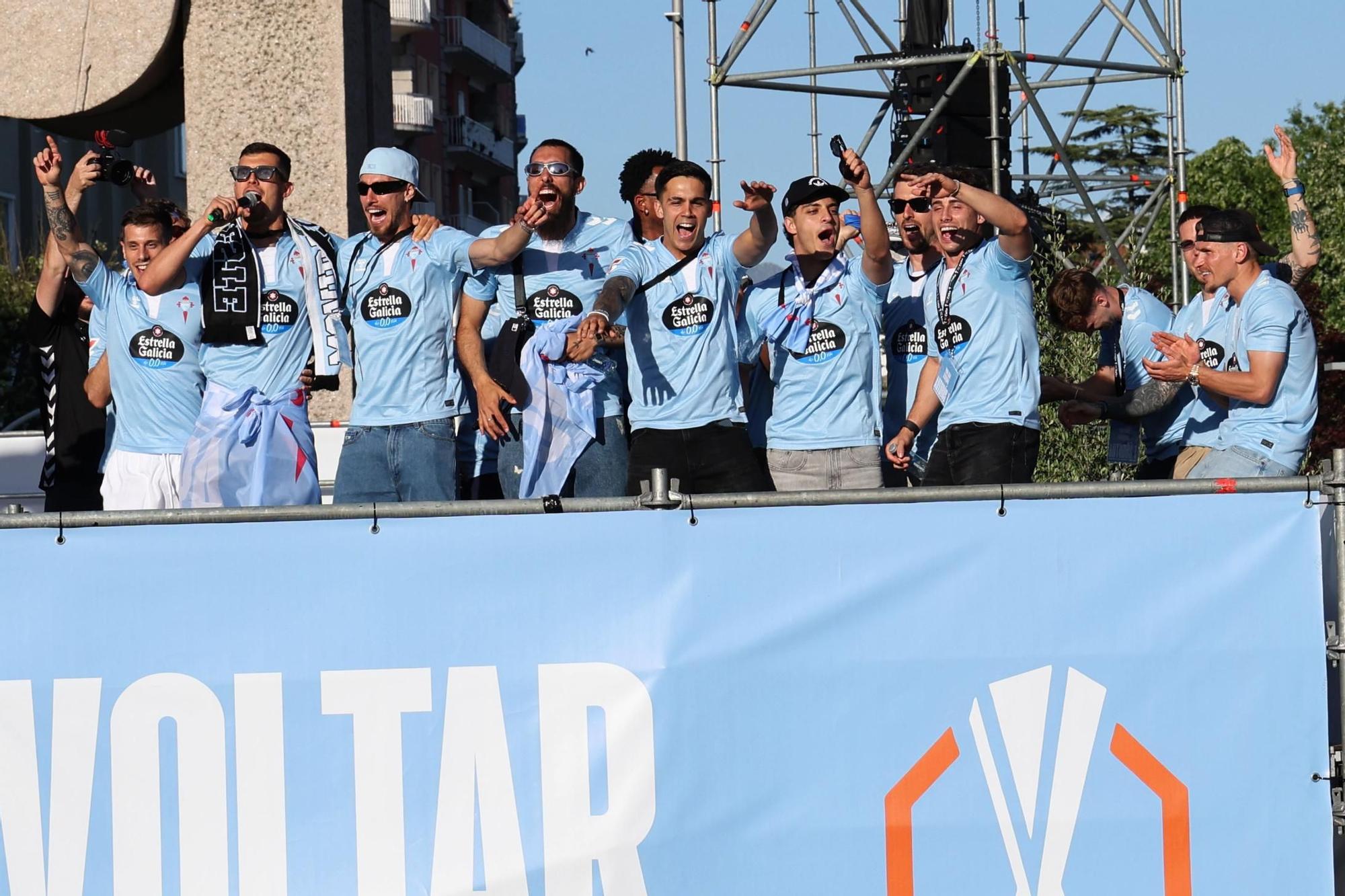 El Celta celebra por todo lo alto su llegada a Europa
