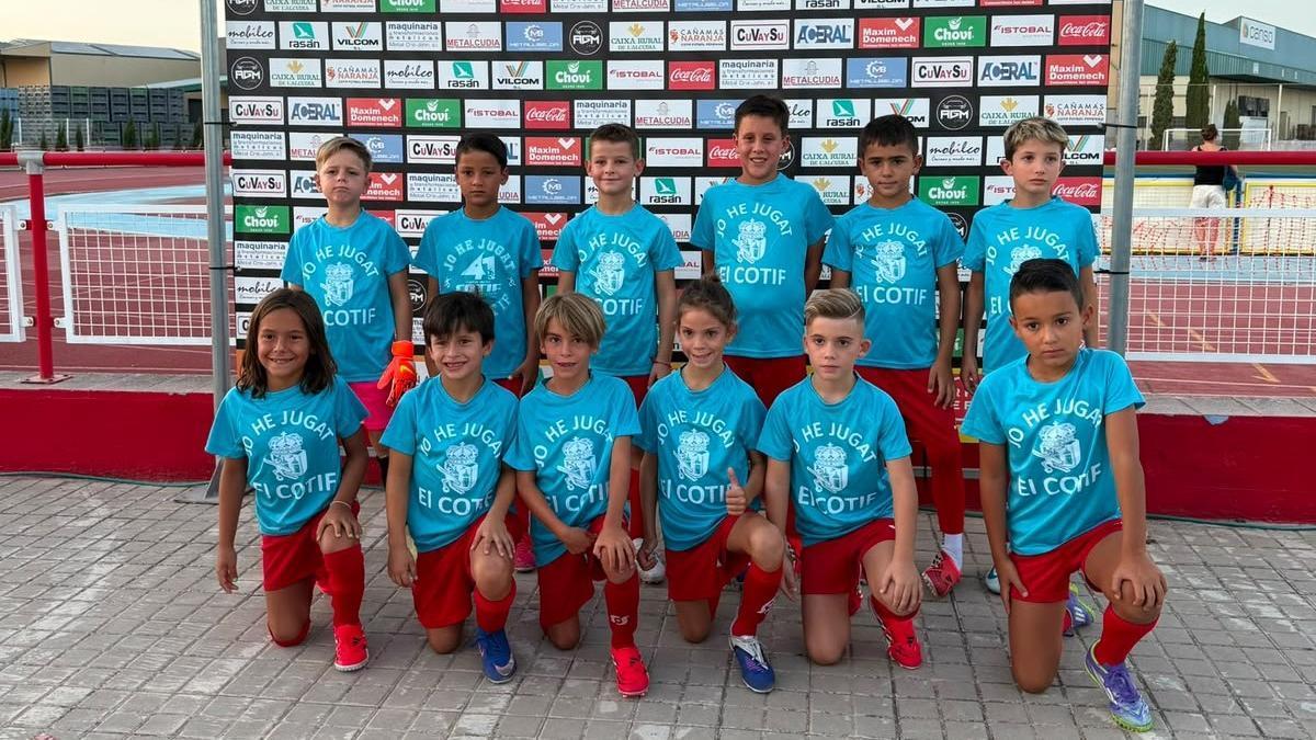 El equipo Prebenjamí A del Ciutat de Xàtiva CFB que disputará la final del Cotif Promeses.