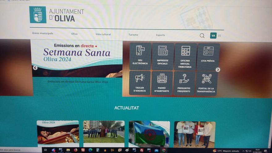 Los portales web del Ayuntamiento de Oliva, entre los mejores de España