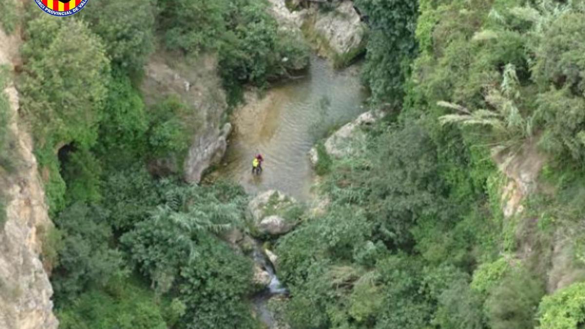 Zona en la que ha tenido lugar el rescate del hombre desaparecido en el Gorgo de la Escalera.