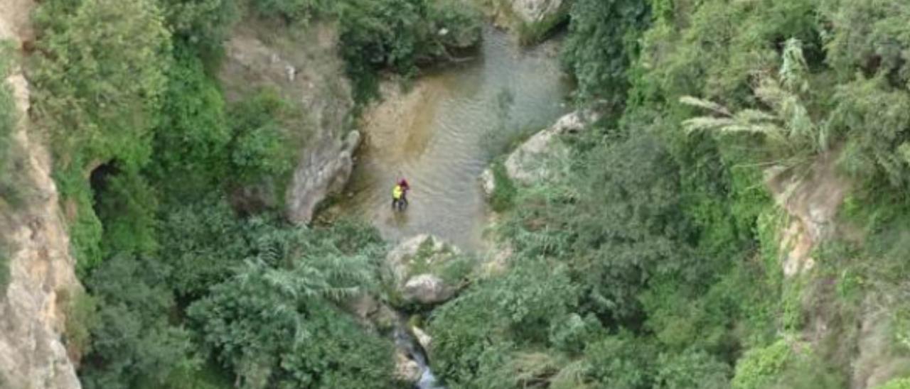 Zona en la que ha tenido lugar el rescate del hombre desaparecido en el Gorgo de la Escalera.