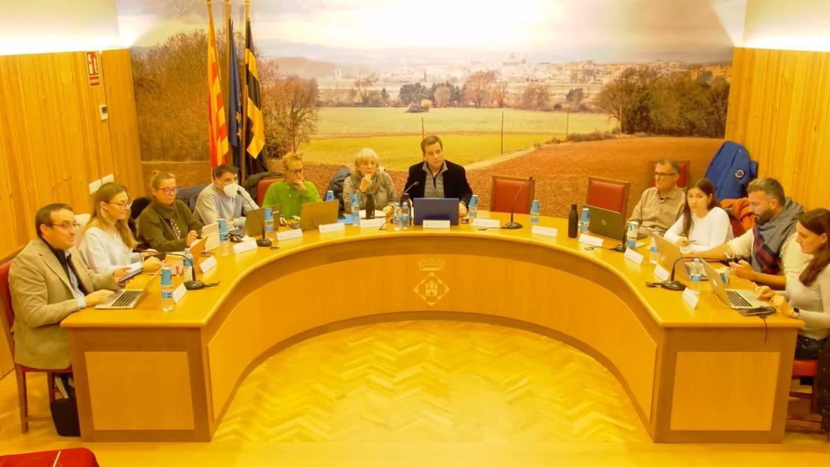 Una imatge del darrer ple de Vidreres.