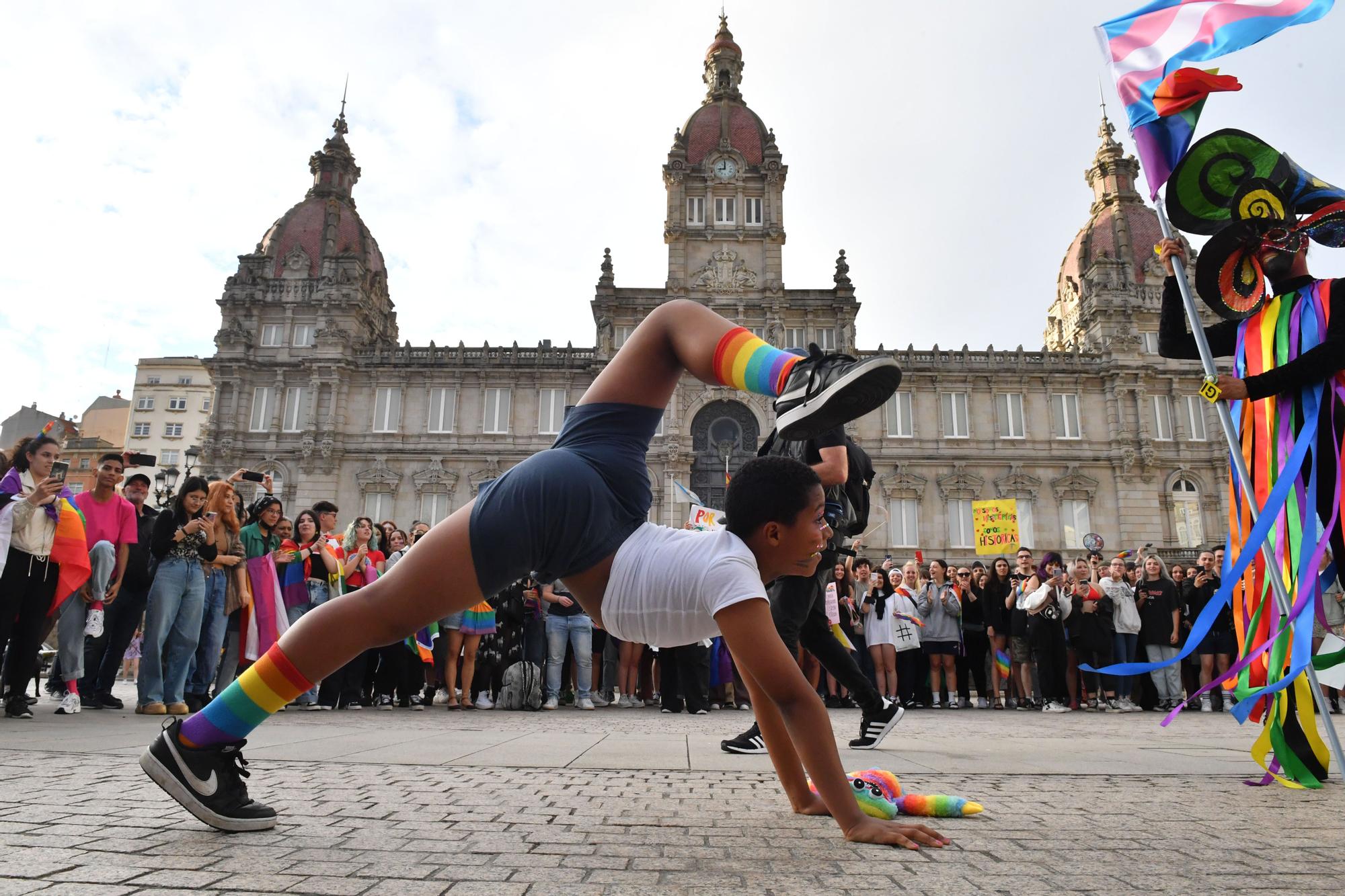 La manifestación del Orgullo LGBT recorre las calles de A Coruña