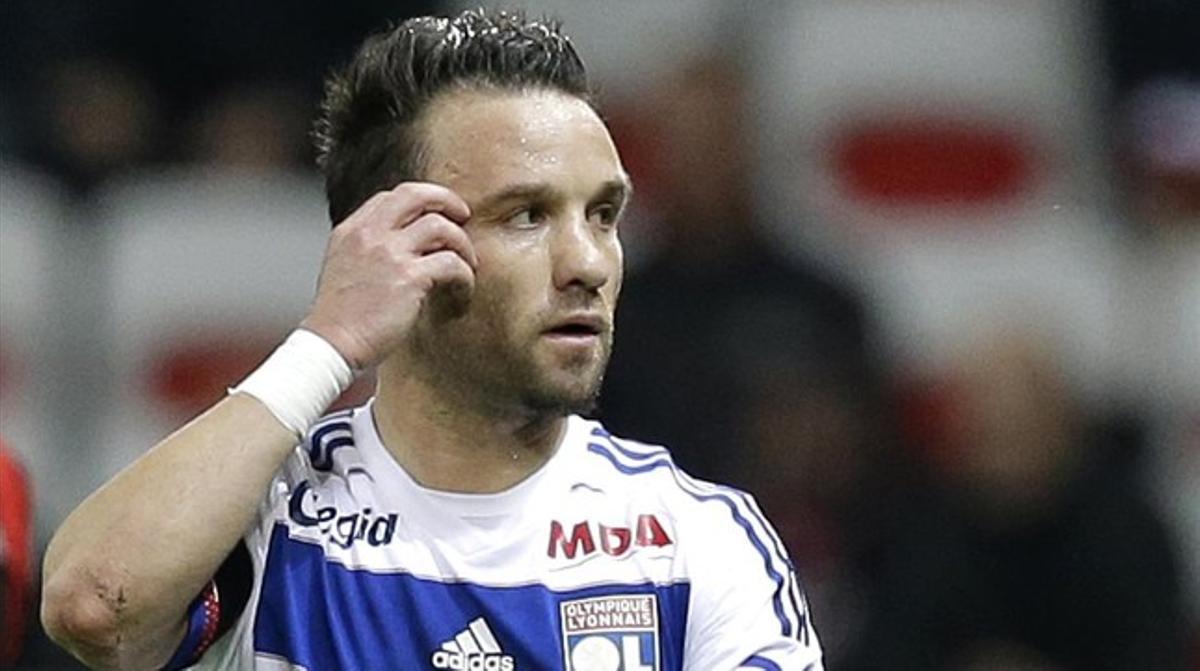 Mathieu Valbuena, durant el partit disputat a Niça amb el Lió el cap de setmana passat. Mathieu Valbuena, durant el partit disputat a Niça amb el Lió el cap de setmana passat.